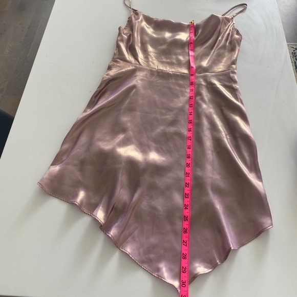 UO purple Mallory Metallic Asymmetrical Slip Dress - Picture 6 of 12